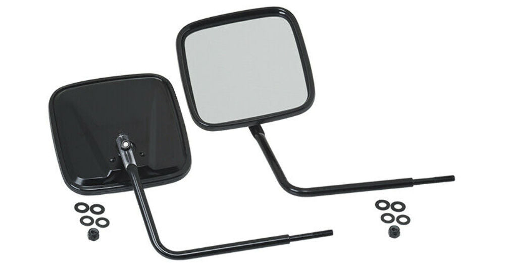 Kentrol 50443 Black Outback Mirrors Pair 76-18 CJ and Wrangler YJ/TJ/JK