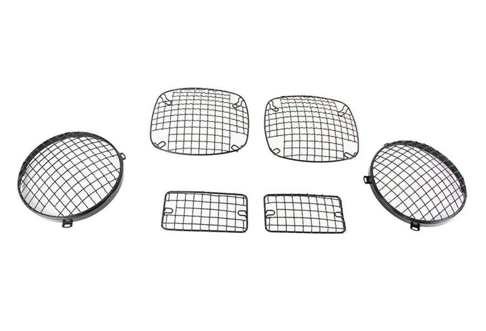 Kentrol 50488 Black Wire Mesh Guard Set 6 Pieces 97-06 Wrangler TJ