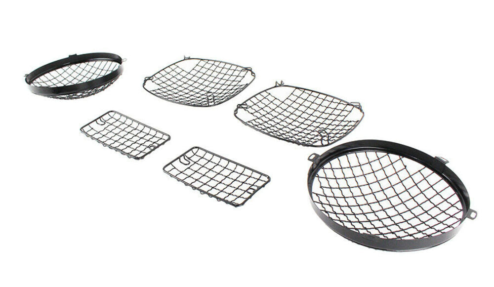 Kentrol 50488 Black Wire Mesh Guard Set 6 Pieces 97-06 Wrangler TJ