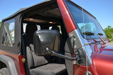 Load image into Gallery viewer, Kentrol 50496 Black E-Z Detach Mirrors Pair 97-18 Wrangler TJ/JK