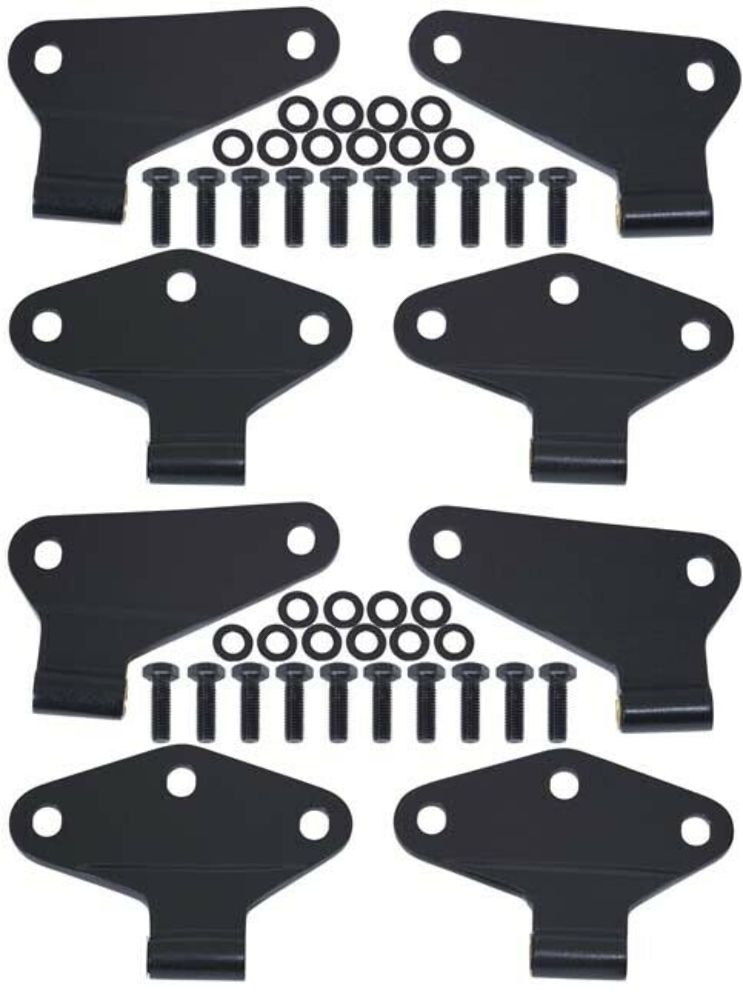 Kentrol 80581 Black Body Door Hinge Set 8 Pieces 4 Door 07-18 Wrangler JK