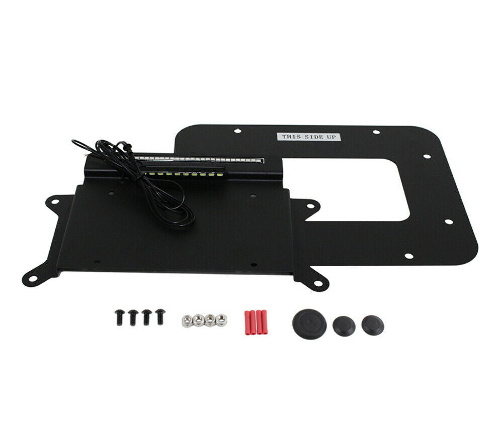 Kentrol 80703 Black BackSide License Plate Mount with LED's 07-18 Wrangler JK