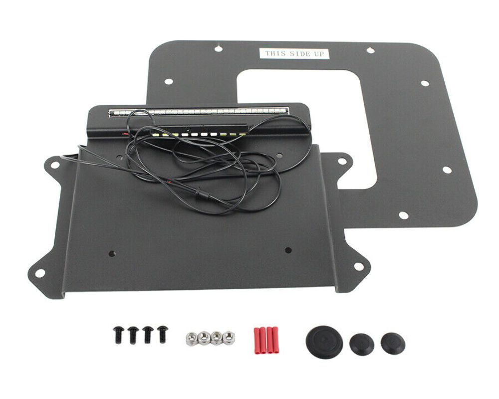 Kentrol 80707 Black BackSide License Plate Mount with LED's 07-09 Wrangler JK