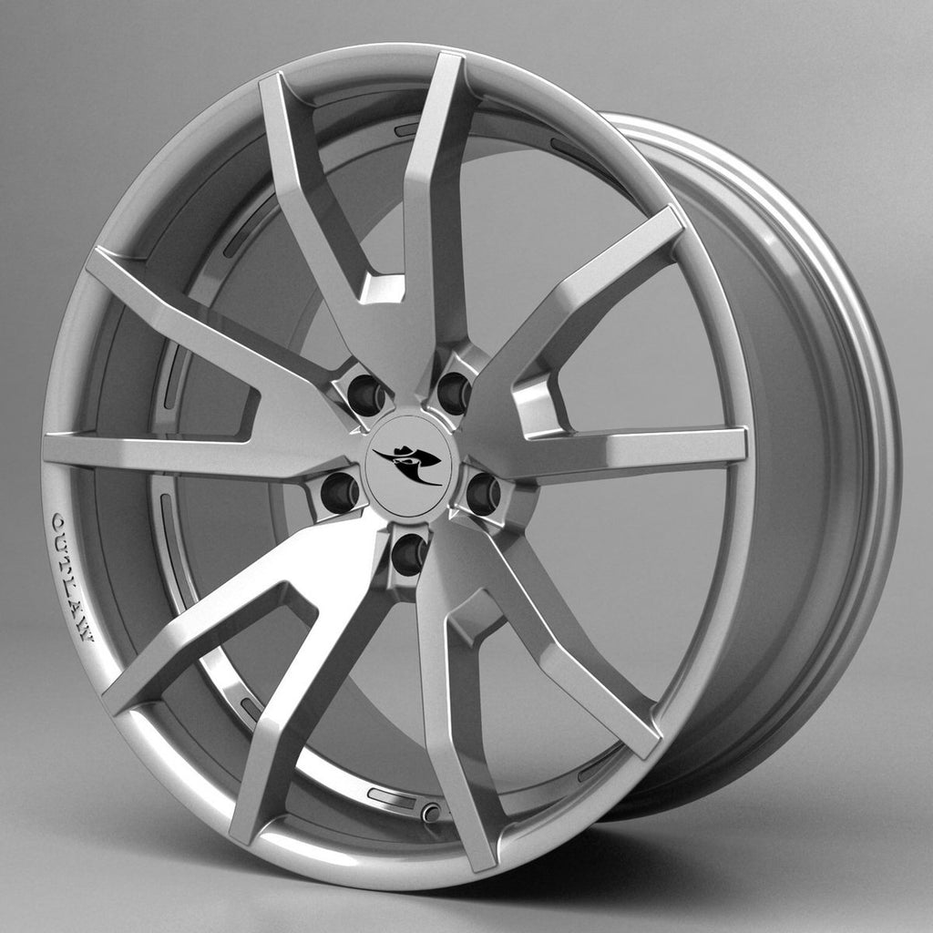 CDC 1511-3600-35 Silver Outlaw Wheel 20 x 9 Hi Ho For 15-20 Mustang