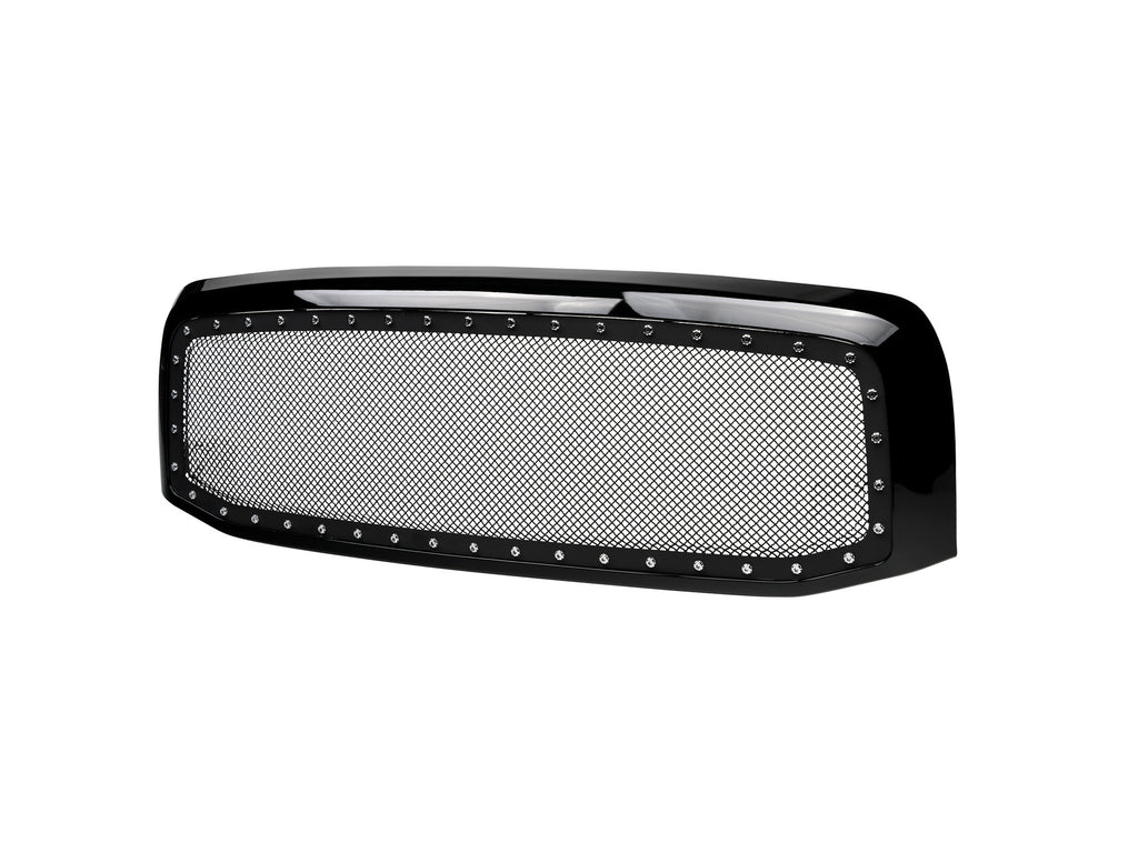 Armordillo 7161399 Gloss Black Studded Mesh Grille For 2002-2005 Ram 1500