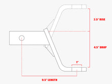 Load image into Gallery viewer, Armordillo 7161511 5&quot; Drop Down Hitch For 2&quot; Reciever 5,000 lbs.