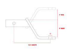 Load image into Gallery viewer, Armordillo 7161542 4&quot; Drop Down Hitch For 2&quot; Reciever 5,000 lbs.