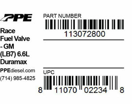 PPE Diesel 113072800 Race Fuel Valve LB7
