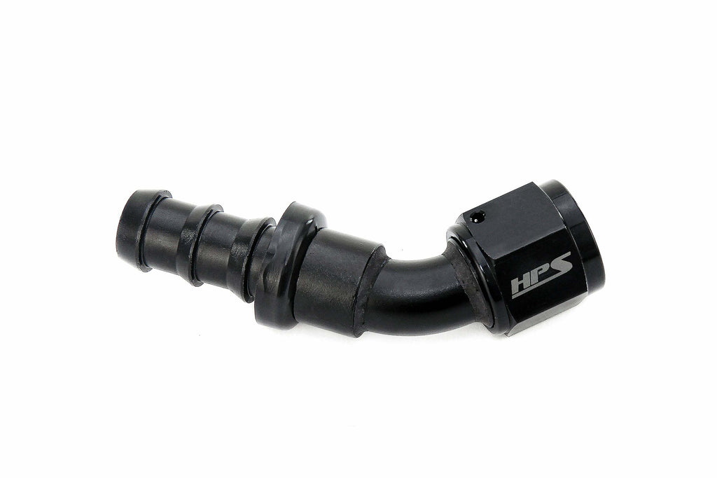 HPS 150-4504 Push-On Hose End Aluminum 45 deg