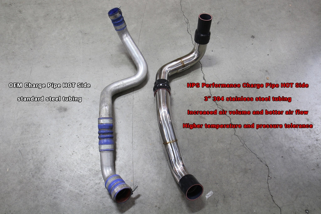 HPS 17-149R Intercooler Pipe Stainless Steel Red