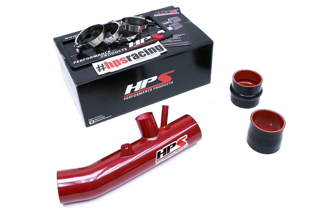 HPS 27-559R Red Shortram Post MAF Air Intake Pipe Cool Short Ram SRI