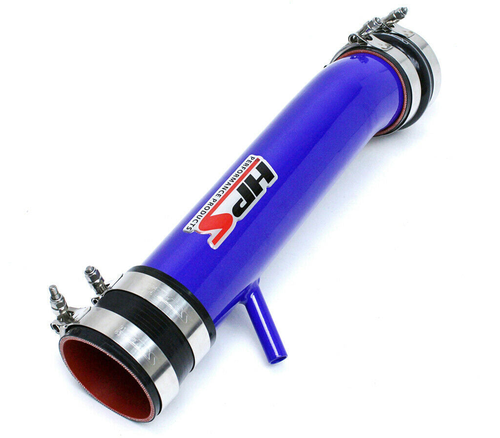 HPS 27-560BL Blue Shortram Post MAF Air Intake Pipe Cool Short Ram SRI