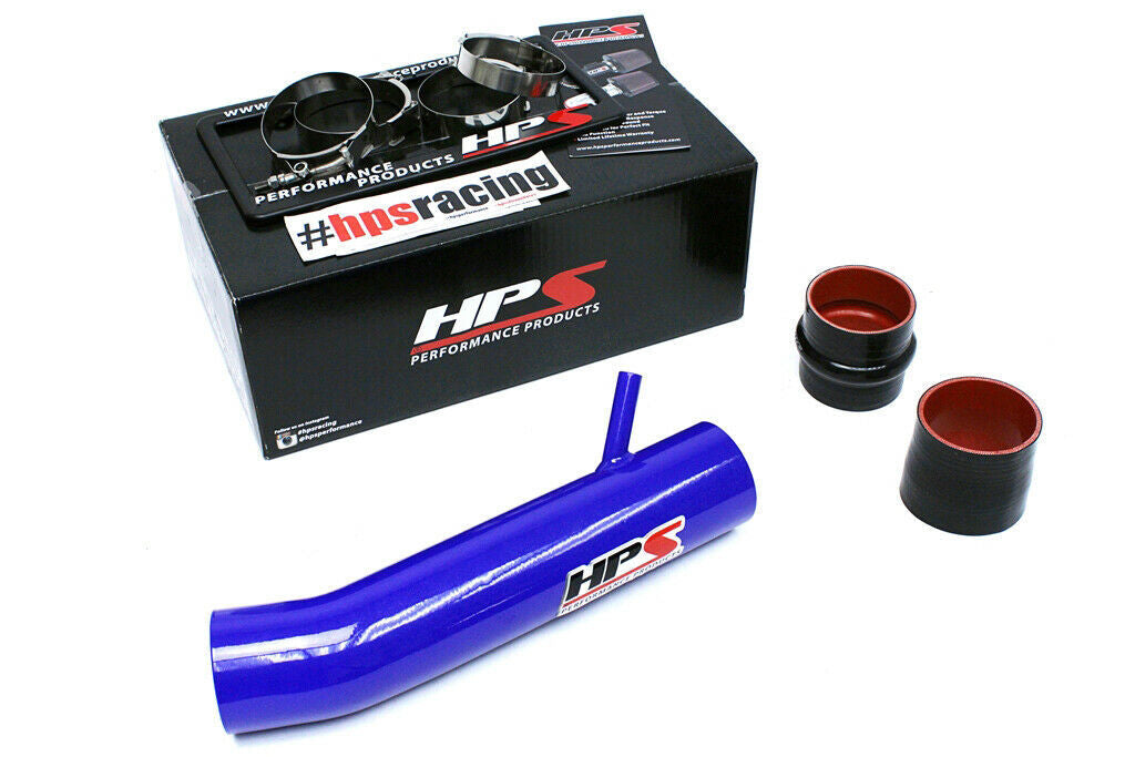 HPS 27-560BL Blue Shortram Post MAF Air Intake Pipe Cool Short Ram SRI