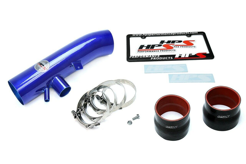 HPS 27-569BL Blue Shortram Post MAF Air Intake Pipe Cool Short Ram SRI