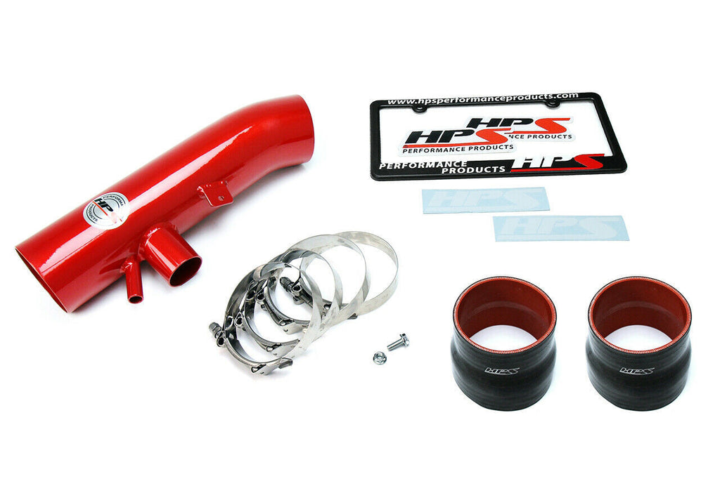 HPS 27-569R Red Shortram Post MAF Air Intake Pipe Cool Short Ram SRI