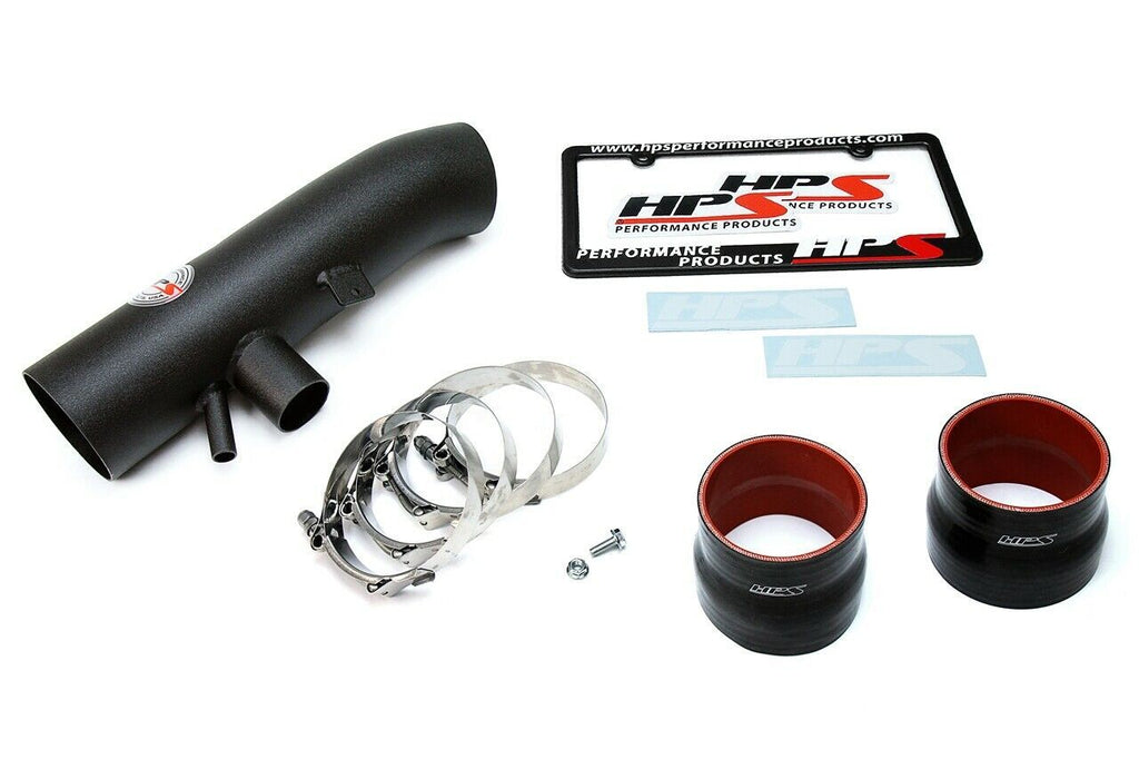 HPS 27-569WB Black Shortram Post MAF Air Intake Pipe Cool Short Ram SRI