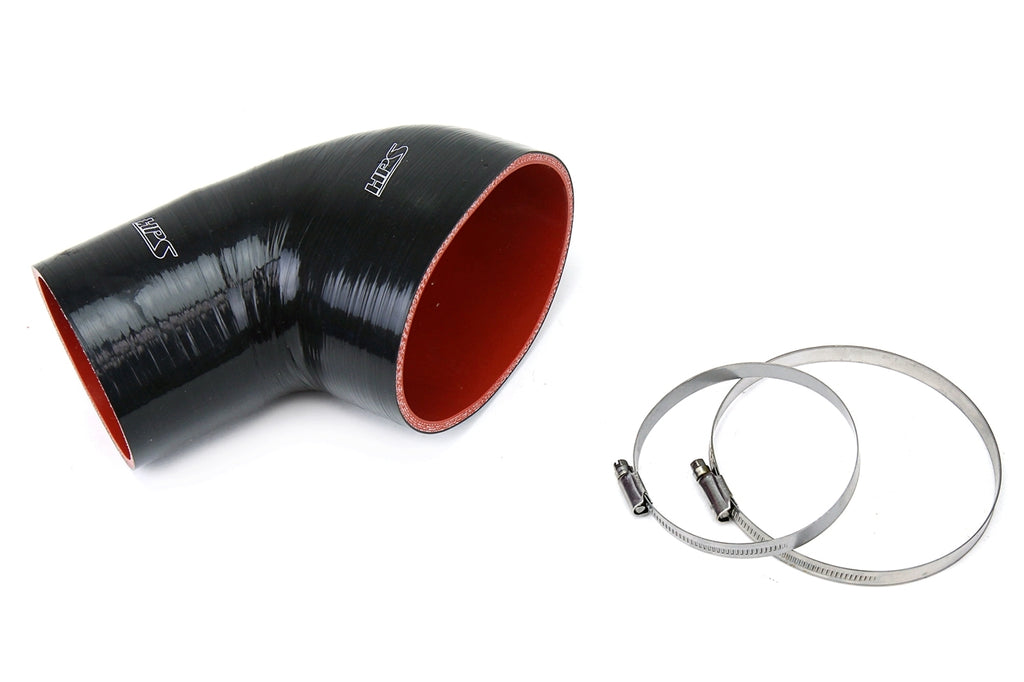 HPS 57-1078-BLK-1 Black Silicone Intake Hose For 2001-2006 E46 M3