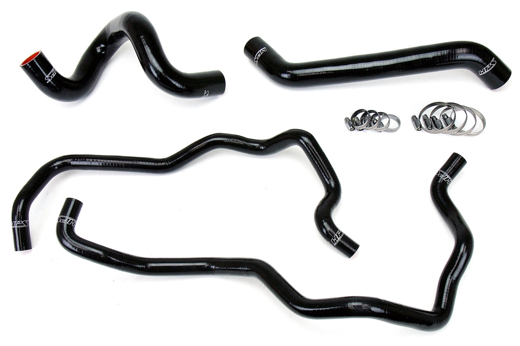 HPS Black Radiator Hose Kit For 07-11 Wrangler JK Unlimted 3.8L V6 Left Hand DRV