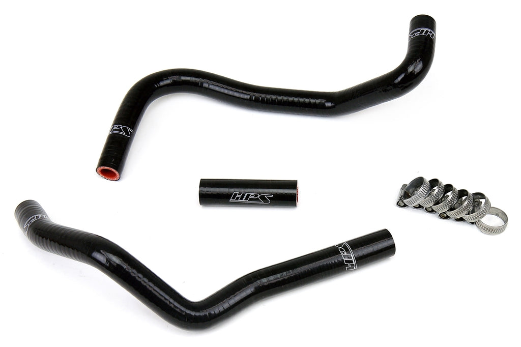 HPS 57-1282-BLK-2 Black Silicone Heater Hose For 2013-2020 BRZ