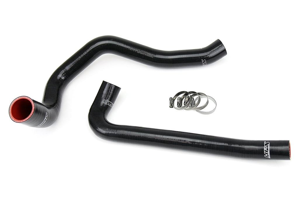 HPS 57-1299-BLK Black Silicone Radiator Hose For 1997-2002 Wrangler 2.5L 4Cyl