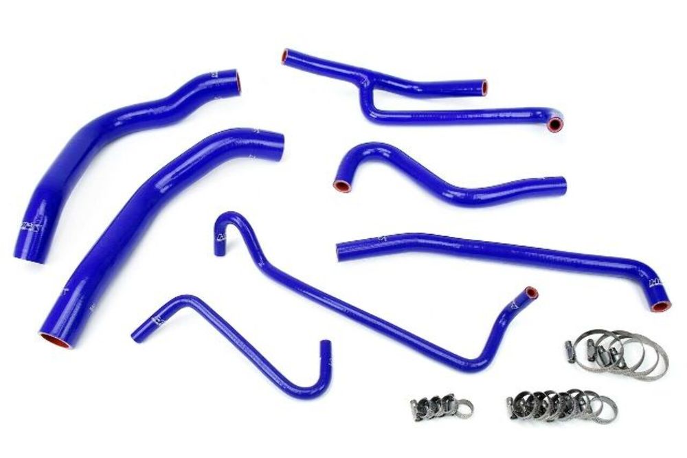 HPS 57-1330-BLUE Blue Silicone Radiator/Heater Hose For 11-14 Mustang 3.7L V6