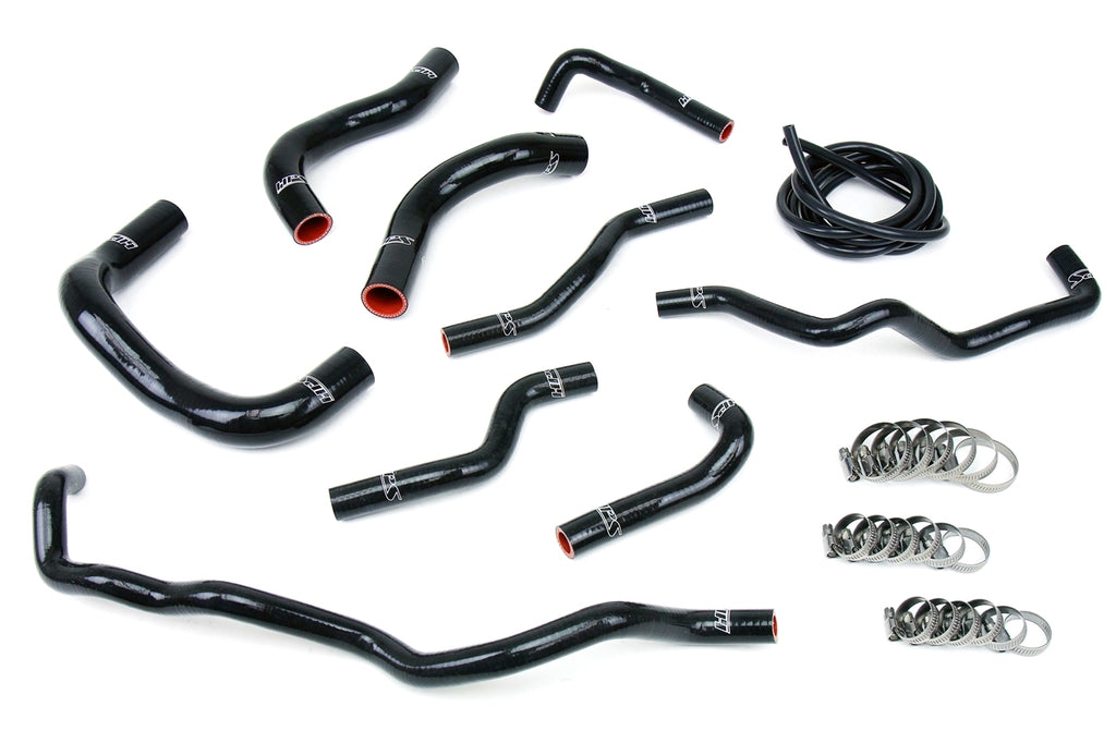 HPS 57-1341-BLK Black Silicone Radiator/Heater Hose For 2008-2014 iQ 1.3L 4cyl