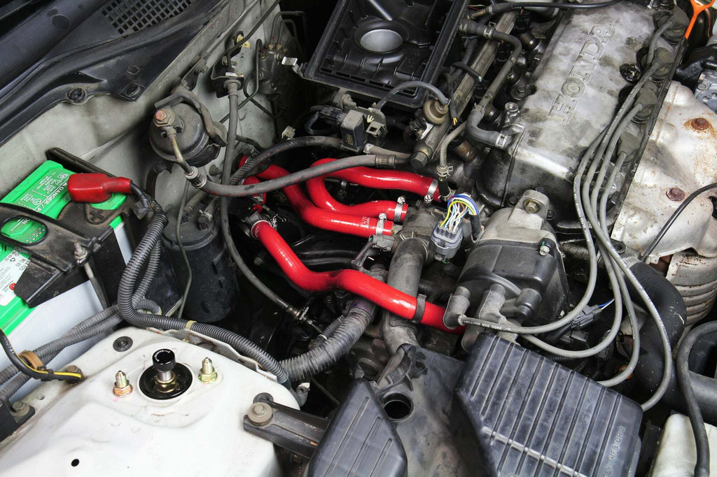 HPS Red Silicone Heater Hose Kit for 1996-2000 Civic CX DX LX 1.6L D16 SOHC