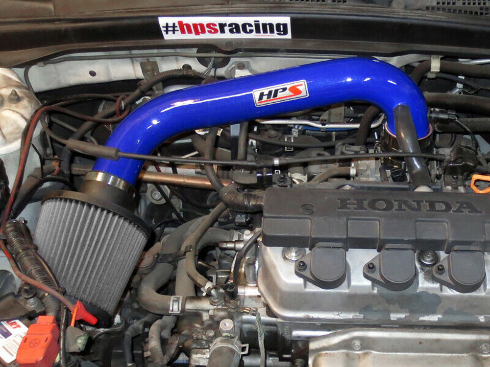 HPS 827-104BL Blue Shortram Air Intake for 01-05 Honda Civic DX EX LX VI 1.7L