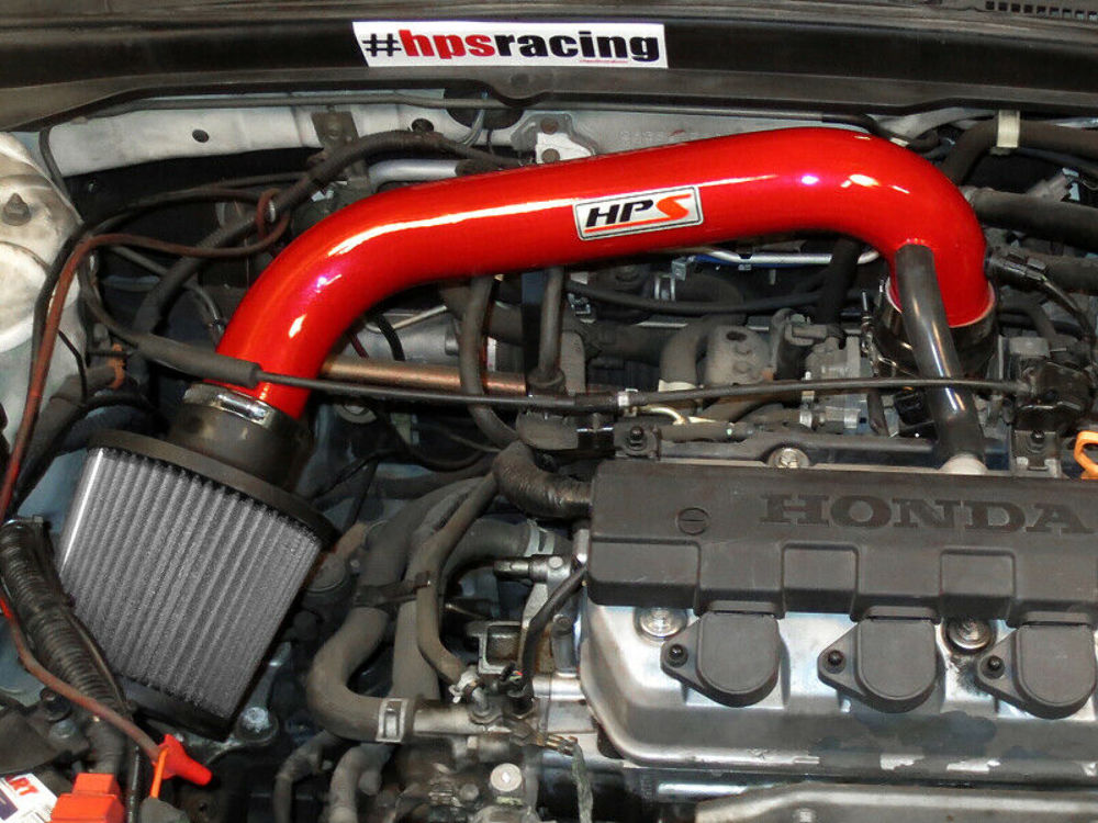 HPS 827-104R Red Shortram Air Intake for 2001-2005 Honda Civic DX EX LX VI 1.7L