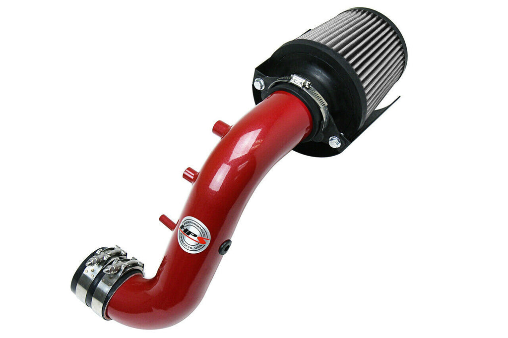 HPS 827-121R Red Shortram Air Intake Kit + Heat Shield Cool Short Ram SRI