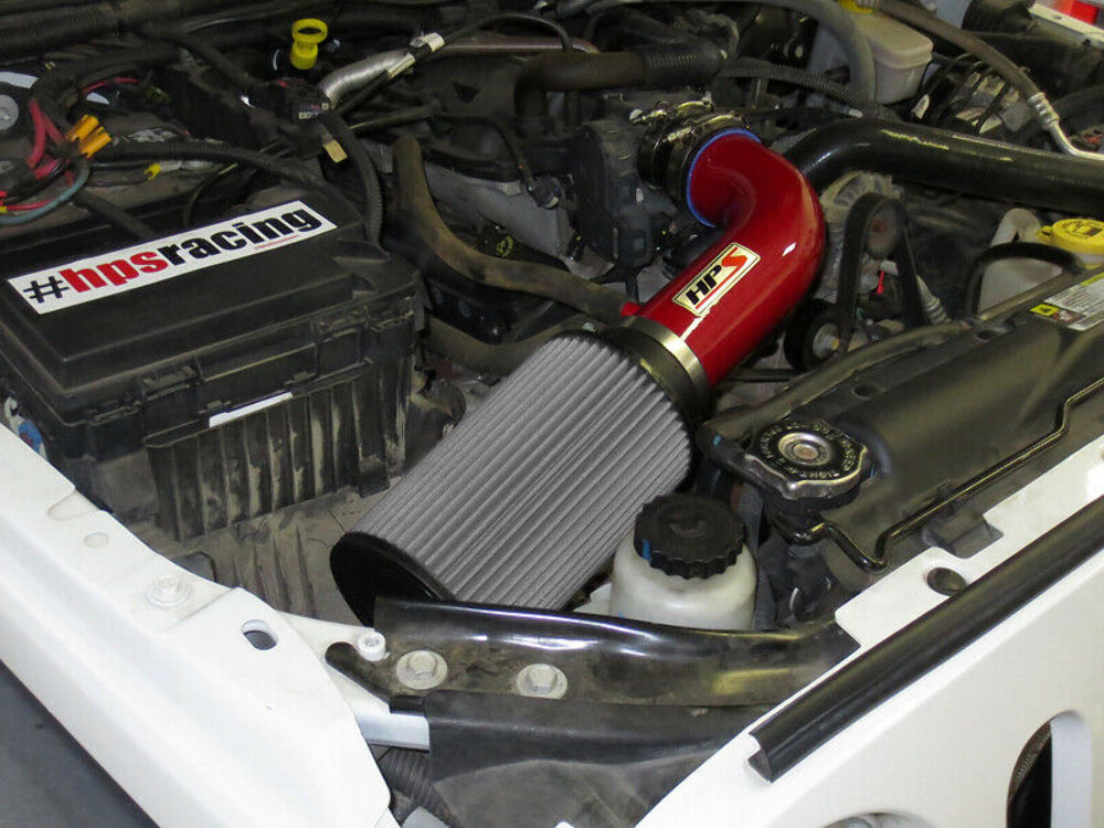 HPS 827-300R Red Shortram Air Intake Kit for 07-11 Jeep Wrangler 3.8L V6