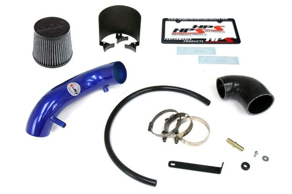 HPS 827-301BL Blue Shortram Air Intake Kit for 91-01 Jeep Cherokee 4.0L I6