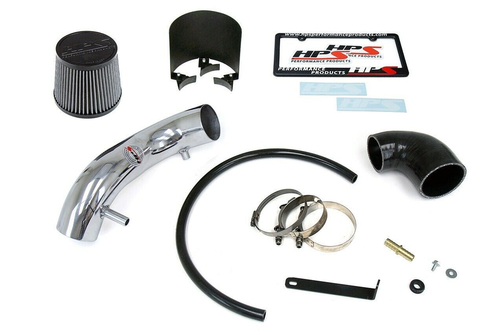 HPS 827-301P Polish Shortram Air Intake Kit for 91-01 Jeep Cherokee 4.0L I6