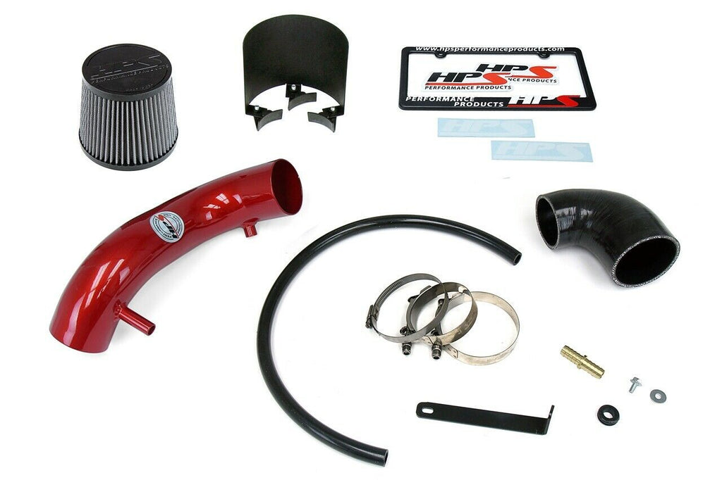 HPS 827-301R Red Shortram Air Intake Kit for 91-01 Jeep Cherokee 4.0L I6