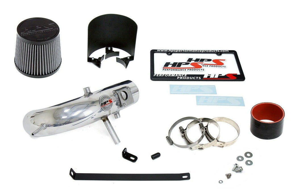 HPS 827-524P Polish Shortram Air Intake Kit for 12-17 Toyota Camry 2.5L 4Cyl