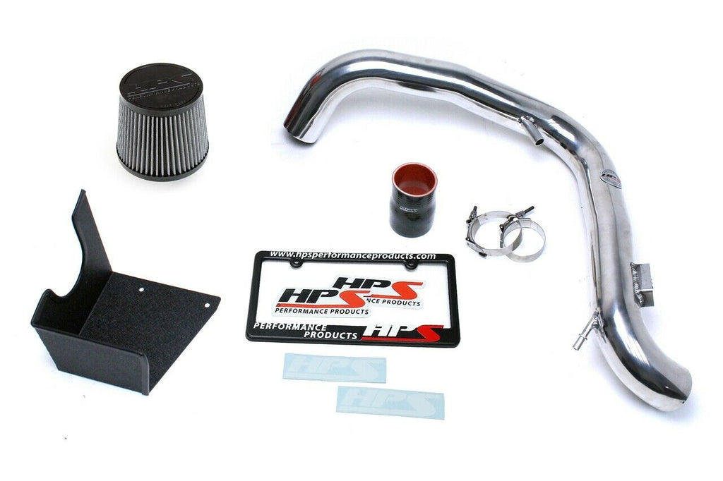 HPS 827-553P Polish Cold Air Intake Kit for 14-15 Ford Fiesta ST 1.6L Turbo