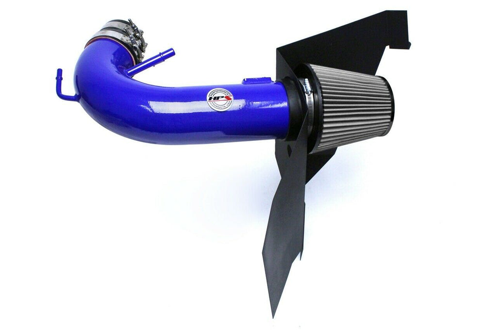 HPS 827-556BL Blue Shortram Air Intake for 2015-2017 Ford Mustang GT V8 5.0L