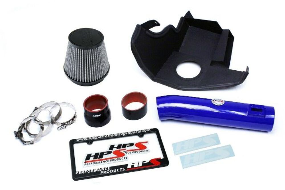 HPS 827-561BL Blue Shortram Air Intake for 2011-2014 Ford Mustang 3.7L V6