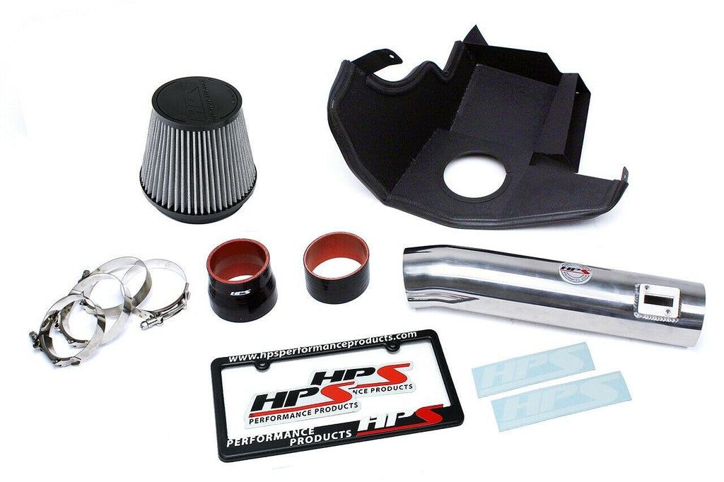 HPS 827-561P Polish Shortram Air Intake for 2011-2014 Ford Mustang 3.7L V6