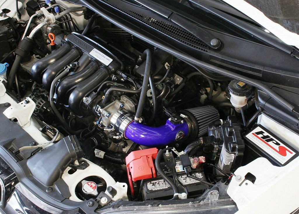 HPS 827-568BL Blue Shortram Air Intake for 2015-2018 Honda Fit 1.5L