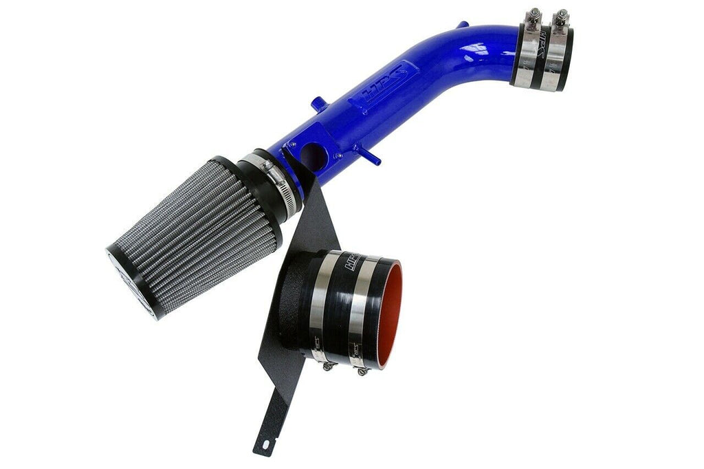 HPS 827-590BL Blue Short Ram Air Intake Kit + Heat Shield Shortram Cool SRI