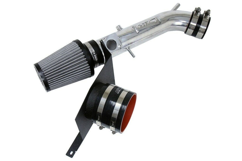 HPS 827-590P Polish Short Ram Air Intake Kit + Heat Shield Shortram Cool SRI