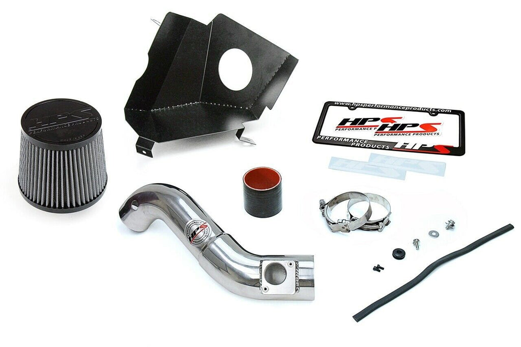 HPS 827-599P Polish Cold Air Intake Kit for 16-21 Honda Civic 2.0L Non Turbo