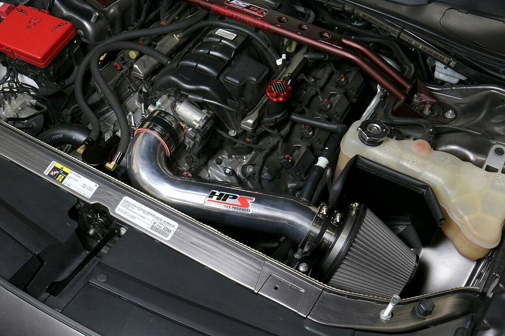 HPS 827-600R Red Shortram Air Intake Kit + Heat Shield Cool Short Ram SRI