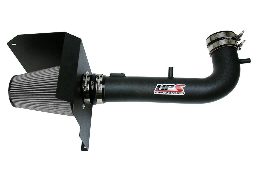 HPS 827-603WB Black Cold Air Intake Kit Heat Shield Cool Ram 827-603WB-1