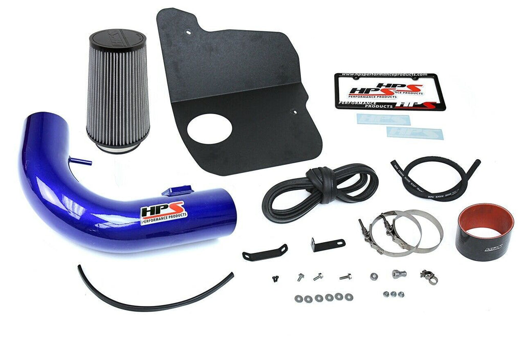 HPS 827-607BL Blue Cold Air Intake Kit for 10-15 Chevy Camaro SS 6.2L V8