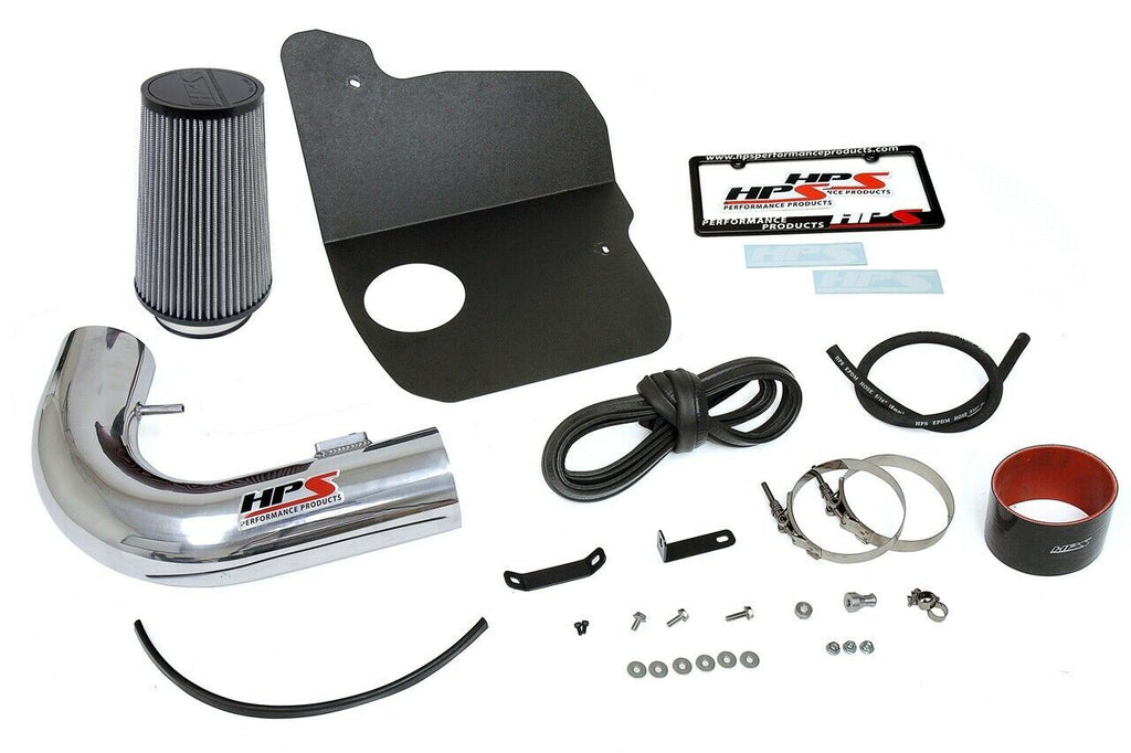 HPS 827-607P Polish Cold Air Intake Kit for 10-15 Chevy Camaro SS 6.2L V8