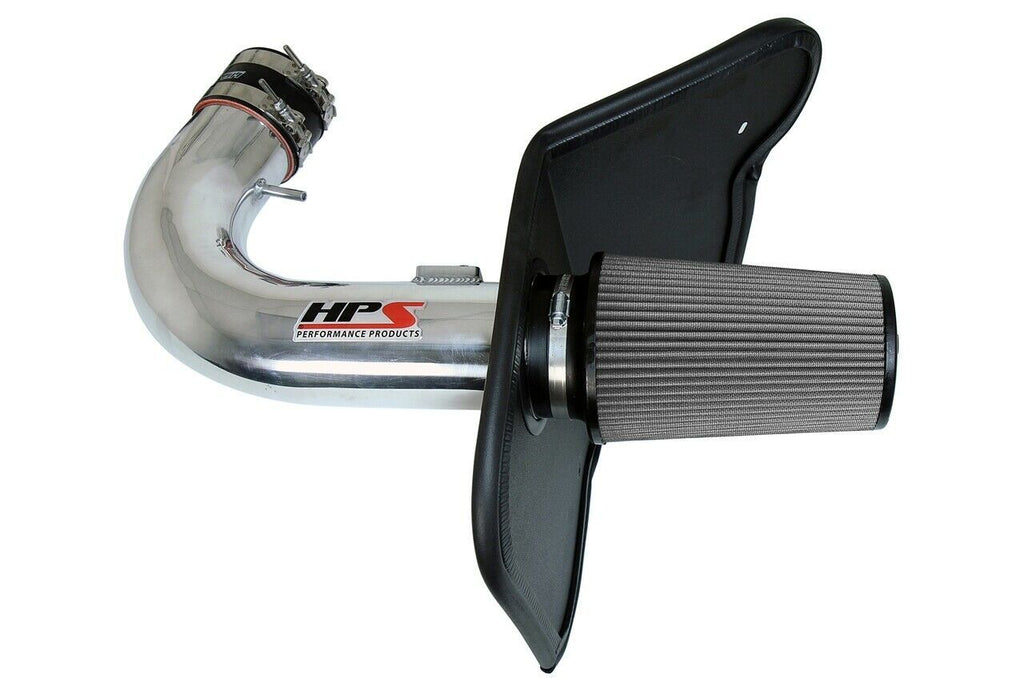 HPS 827-607P Polish Cold Air Intake Kit for 10-15 Chevy Camaro SS 6.2L V8