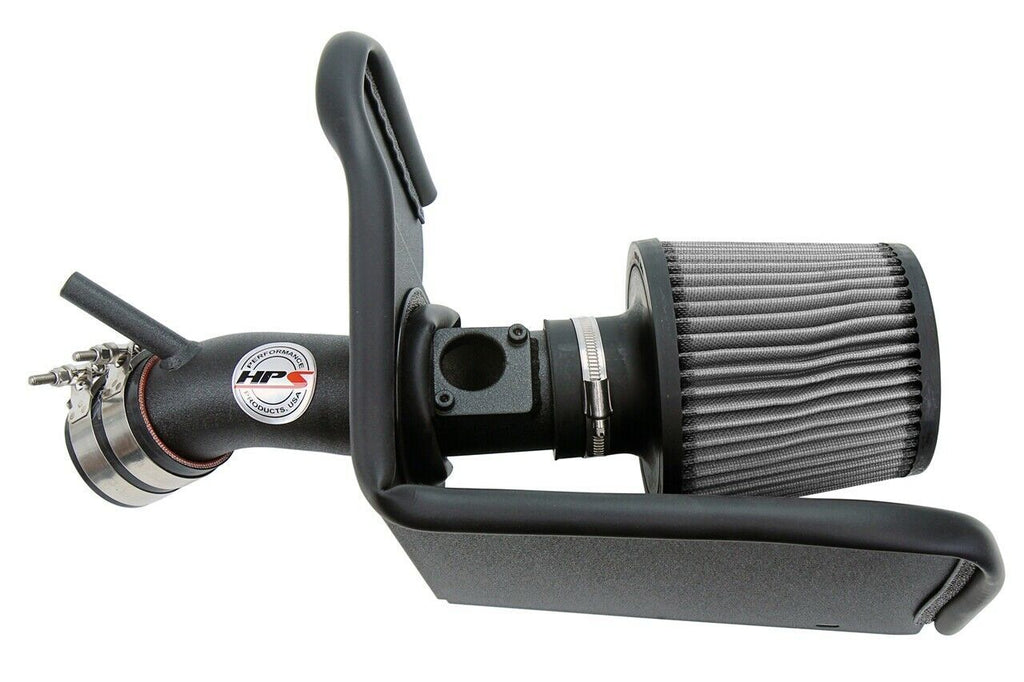 HPS 827-631WB Black Shortram Air Intake Kit Heat Shield CHR Short Ram