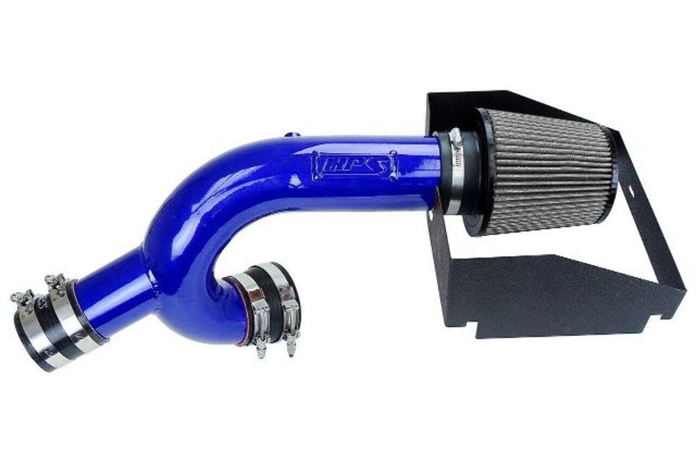 HPS 827-634BL Blue Cold Air Intake Kit Heat Shield Cool Ram 827-634BL-1